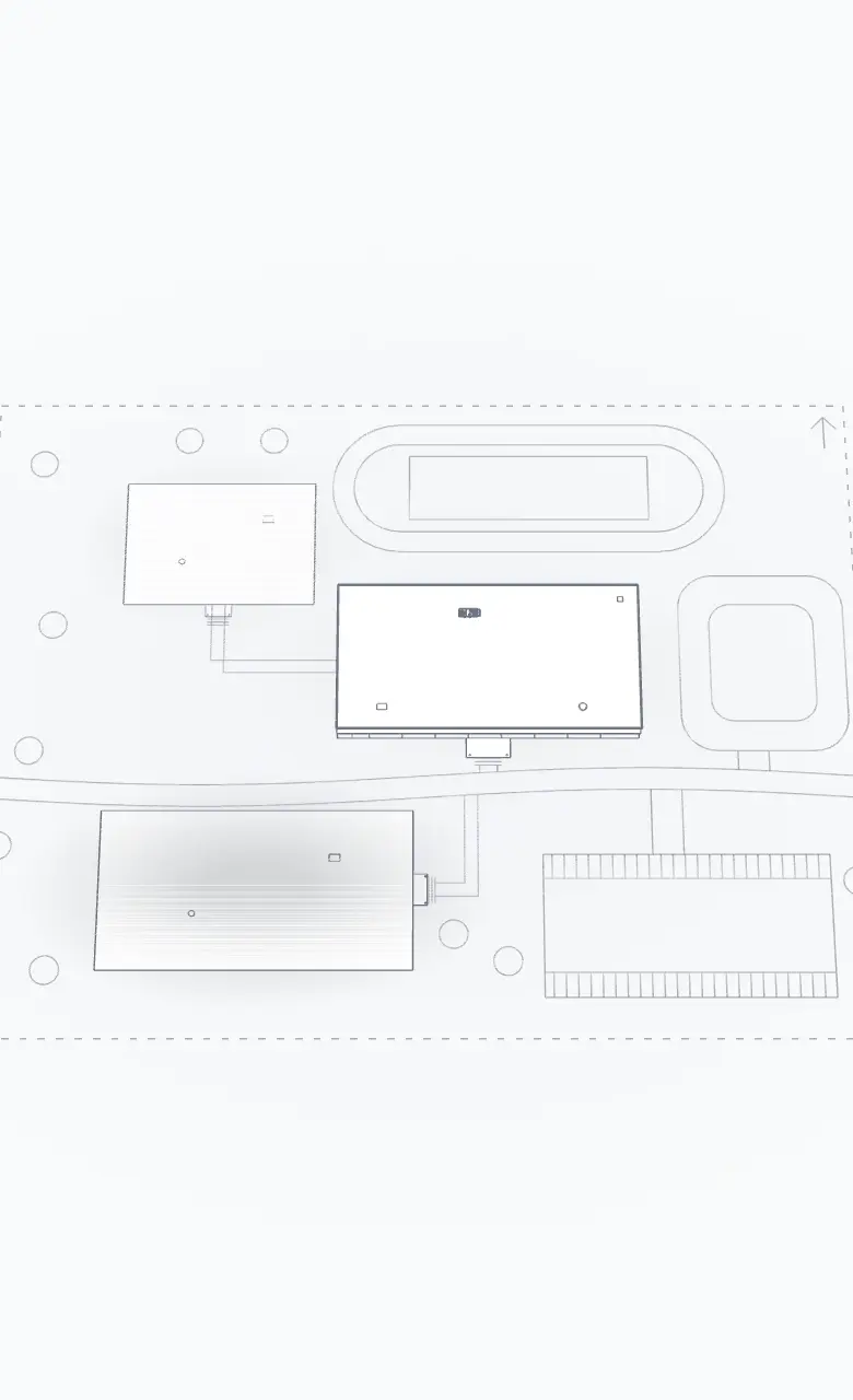 The site plan of Harbor Street School (sample), as linework